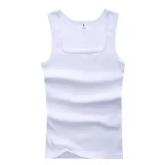 2024 novo colete apertado de algodão puro masculino casual esportes regatas de meia idade sem mangas básico topos de secagem rápida colete de musculação - comprar online