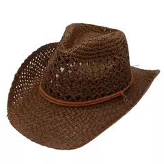 Chapéu de sol de cowboy ocidental vintage, chapéu de palha para homens e mulheres, viagem ao ar livre, estilo étnico, presente, proteção uv, chapéu de praia