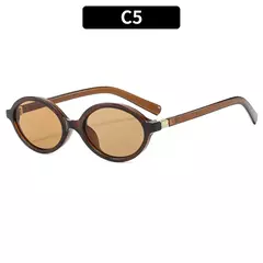 Imagem do Novos óculos de sol ovais para mulheres marca de moda preto pequeno quadro óculos de sol feminino retro lentes claras senhora na moda uv400