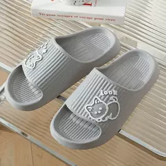 Moda gato feminino masculino chinelos interior bonito dos desenhos animados unisex slides banheiro antiderrapante sandálias leves família macio adorável casa sapatos - comprar online