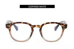 Jnpcxi qualidade novo retro redondo óculos de sol feminino moda rebites decoração tons uv400 masculino punk leopardo óculos de sol - comprar online