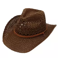 Chapéu de sol de cowboy ocidental vintage, chapéu de palha para homens e mulheres, viagem ao ar livre, estilo étnico, presente, proteção uv, chapéu de praia na internet