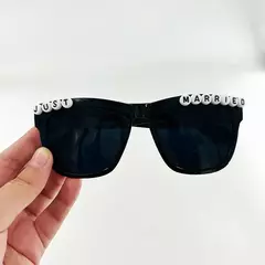 Led apenas casado óculos de casamento noiva para ser surpresa presente casal óculos lembranças brilhantes coração óculos de sol casados