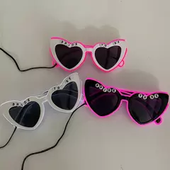 Imagem do Led apenas casado óculos de casamento noiva para ser surpresa presente casal óculos lembranças brilhantes coração óculos de sol casados