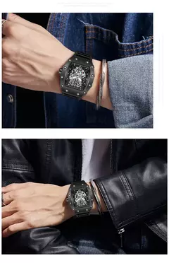 Wwoor relógio de luxo para homens grande mostrador multifuncional esportes à prova dwaterproof água luminosa esportes relógio casual masculino relógios quartzo