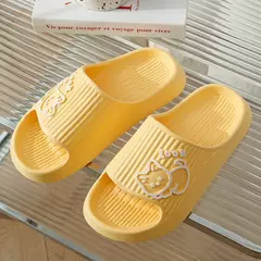 Moda gato feminino masculino chinelos interior bonito dos desenhos animados unisex slides banheiro antiderrapante sandálias leves família macio adorável casa sapatos