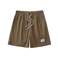 Verão masculino veludo shorts casual leve solto ajuste praia board shorts calças curtas - GT SHOP