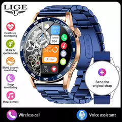 Lige 2025 novo smartwatch masculino para android ios telefone 1.38 hd bluetooth chamada monitor de freqüência cardíaca à prova dwaterproof água esporte relógio inteligente feminino"