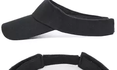 Chapéus de sol de verão das mulheres dos homens algodão viseira ajustável proteção uv topo vazio sólido esporte tênis golfe correndo protetor solar boné de beisebol