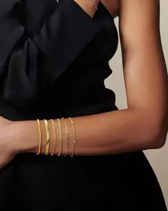 Pulseiras de ouro para mulheres, à prova d'água, 14k, banhadas a ouro, conjunto de joias para mulheres, na moda, finas, empilháveis, elo cubano, corrente de clipe de papel na internet