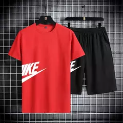 Conjunto de manga curta de verão masculino, shorts de camiseta de manga curta de secagem rápida, conjunto esportivo de corrida, conjunto de duas peças - loja online