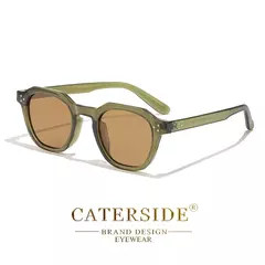Caterside retro polarizado óculos de sol dos homens ultraleve tr90 quadro polígono feminino óculos de sol ao ar livre alta qualidade viagem - comprar online