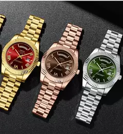 Nibosi marca original relógios de quartzo aço inoxidável para homens luxo data exibição luminosa moda relógio masculino relogios masculino - comprar online