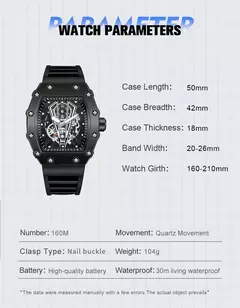 Wwoor relógio de luxo para homens grande mostrador multifuncional esportes à prova dwaterproof água luminosa esportes relógio casual masculino relógios quartzo