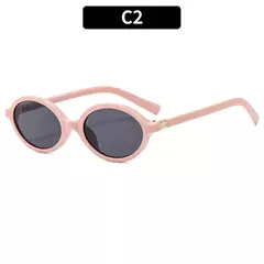 Imagem do Novos óculos de sol ovais para mulheres marca de moda preto pequeno quadro óculos de sol feminino retro lentes claras senhora na moda uv400
