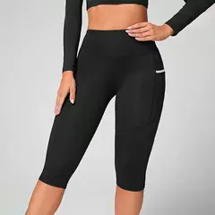 Calças de ioga de cintura alta Capri Leggings com bolsos para mulheres Controle de barriga Workout Capri Leggings para mulheres - comprar online