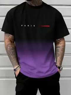 Manga curta masculina verão ao ar livre respirável em torno do pescoço camiseta manga curta clássico padrão de listra tamanho grande solto curto masculino - loja online