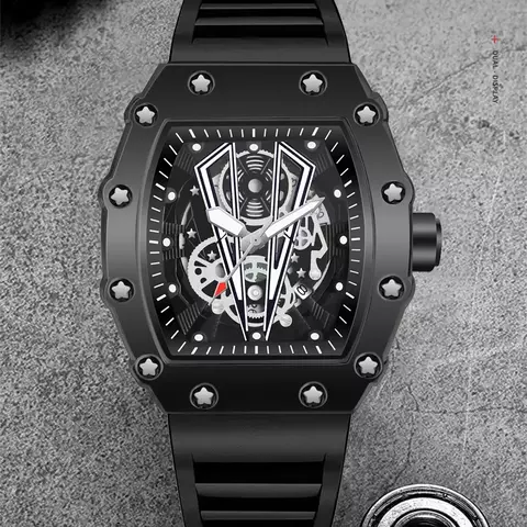 Wwoor relógio de luxo para homens grande mostrador multifuncional esportes à prova dwaterproof água luminosa esportes relógio casual masculino relógios quartzo