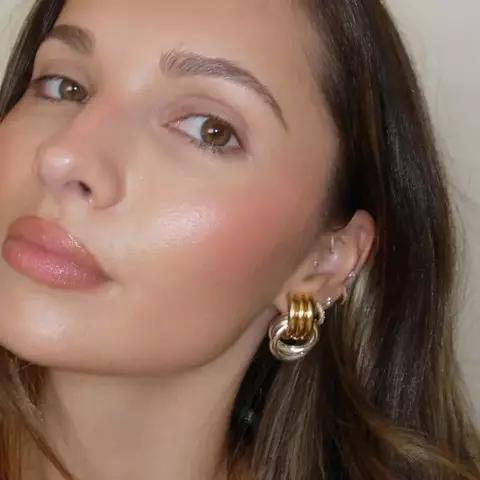 Moda de aço inoxidável multicamadas círculo torção nó brincos para mulheres textura cor misturada banhado a ouro brinco de declaração bijoux