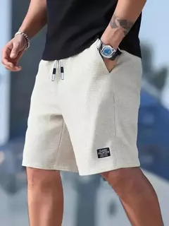 Shorts masculinos, calças casuais masculinas, shorts de praia masculinos, shorts esportivos masculinos, novo tecido texturizado elegante, calças respiráveis, adequados para uso casual diário e esportes - loja online