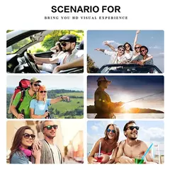 Imagem do Caterside retro polarizado óculos de sol dos homens ultraleve tr90 quadro polígono feminino óculos de sol ao ar livre alta qualidade viagem