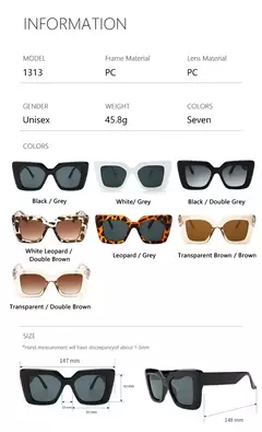 Óculos de sol quadrados oversized feminino personalidade simples 2025 óculos feminino moda retro óculos feminino gafas de sol mujer na internet