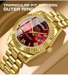 Nibosi marca original relógios de quartzo aço inoxidável para homens luxo data exibição luminosa moda relógio masculino relogios masculino - comprar online