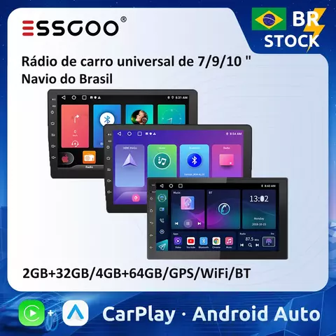 Rádio Automotivo Universal - sem fio / carplay / android