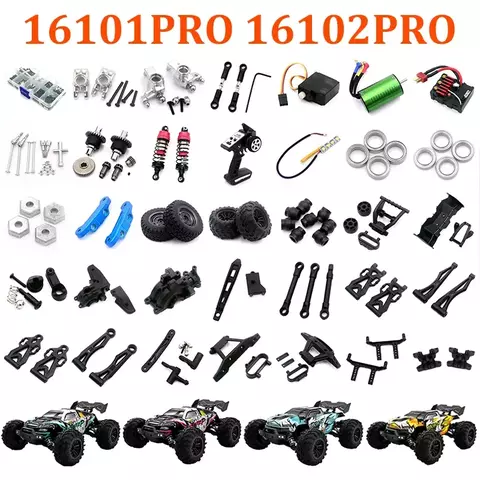 Scy 16101 pro 16102 pro rc peças automotivas eixo giratório engrenagem rolamento puxar haste copo direção braço oscilante parafusos do pneu do motor