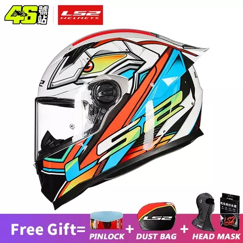 Original ls2 ff300 rosto cheio capacete da motocicleta mulher homem casco moto capacetes com viseira transparente ece