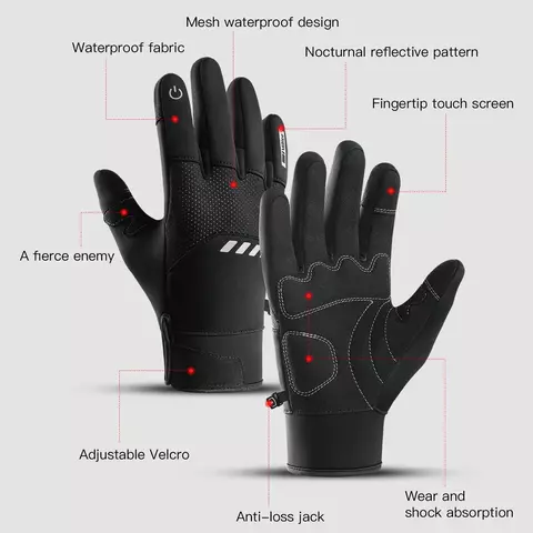 Esportes de inverno mais luvas quentes de veludo para homens e mulheres tela sensível ao toque esqui ciclismo bicicleta equitação luvas ao ar livre à prova de frio