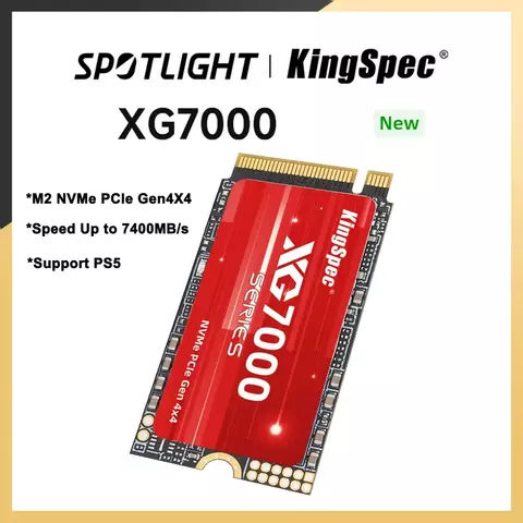 KingSpec 7400 MB/s M.2 SSD NVMe M.2 2242 4 TB 2 TB 1 TB Disco rígido interno de estado sólido M2 PCIe 4.0x4 SSD Drive para PS5 Laptop PC