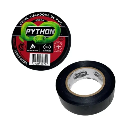 CINTA AISLADORA NEGRA PYTHON 10M