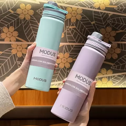Modus garrafa térmica com canudo de aço inoxidável, térmico - comprar online