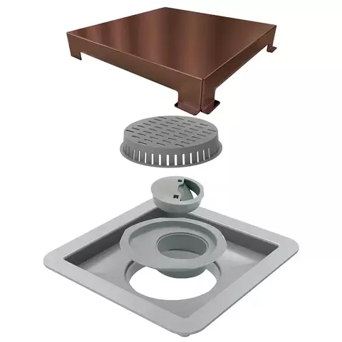 RALO SQUARE TAMPA INOX ROSE GOLD 15X15 CM 4245