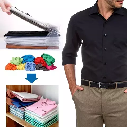 Kit 10 Organizador Roupas Camisas E Camisetas Tipo Arquivo