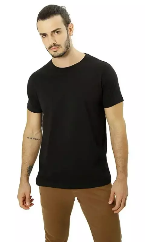 Camiseta Masculina Algodão Premium Pima Ixória Preta