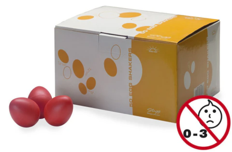 HUEVOS RITMICOS STAGG-CAJA X 50 UNIDADES-COLOR ROJO