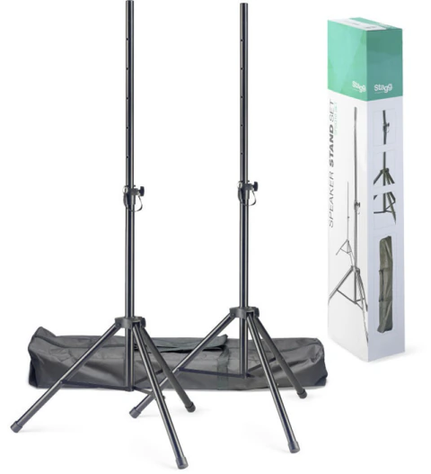 SOPORTES PARA BAFLE STAGG-SET X 2 UNIDADES MAS FUNDA-CAPACIDAD 50kg POR STAND