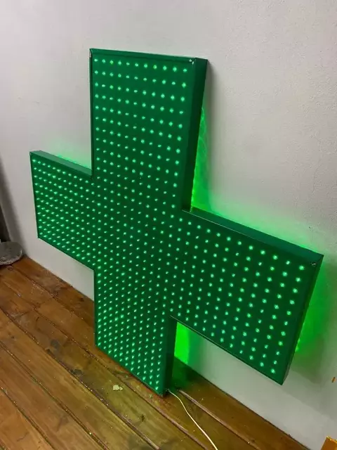 Cruz Led Farmacia 100x100cm Doble Faz - Multiefectos