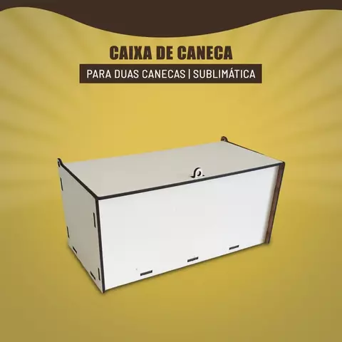 CAIXA PARA 2 CANECAS MDF PERSONALIZADA