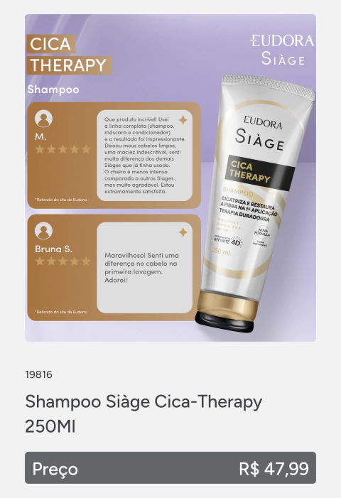 Shampoo Siàge Cica-Therapy 250ml