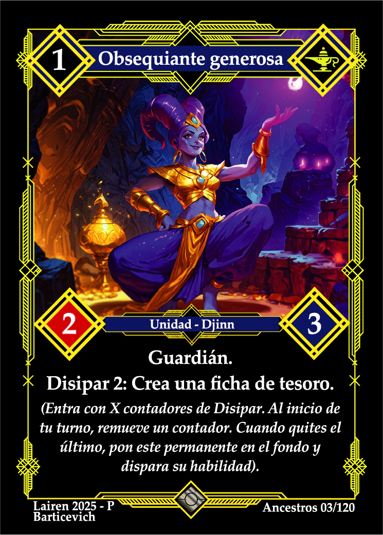 003 Obsequiante Generosa Precon Djinn/Soldado