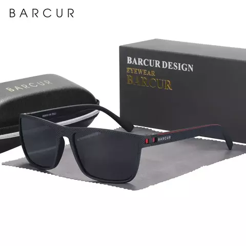 BARCUR-Óculos de sol esportivos leves polarizados para homens e mulheres, ócul