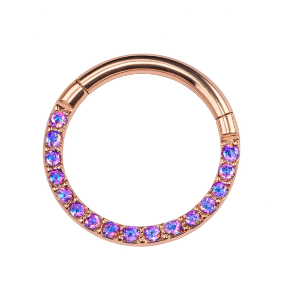 Piercing Sin Fin Clicker Cristales Violetas