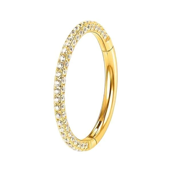 Piercing Sin Fin Clicker Triple Cara Cristales