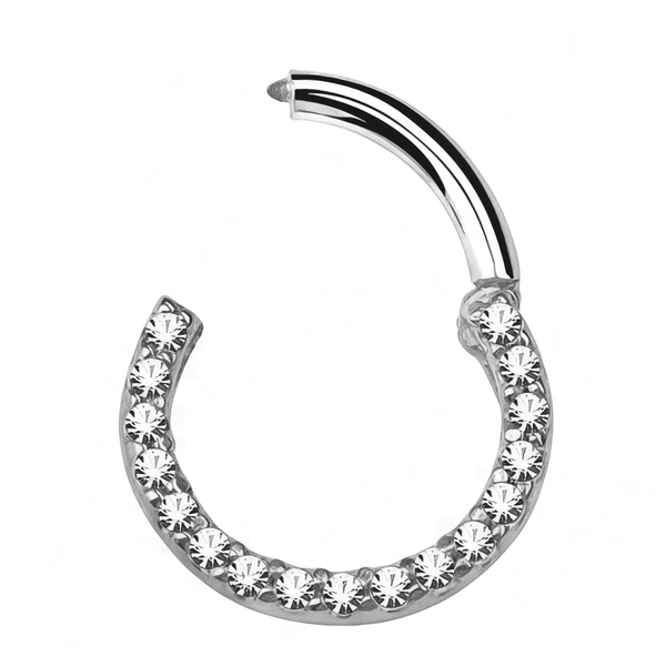 Piercing Sin Fin Clicker Borde Cristales Titanio