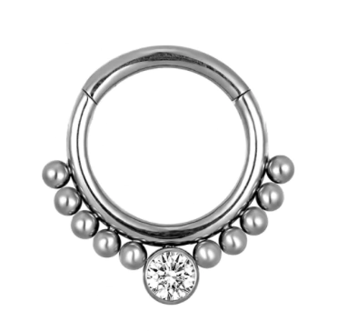 Piercing Sin Fin Clicker Bolitas y Zirconia