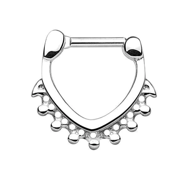 Piercing Septum Clicker Cuentas Acero