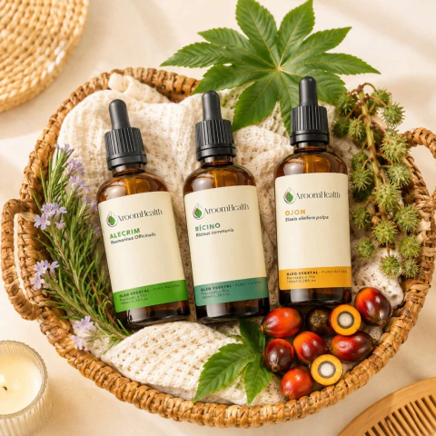 Kit óleos vegetais de Alecrim, Ojon polpa/Batana e Rícino - 100 ml cada - comprar online